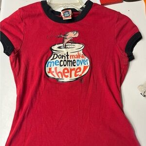 Cat in the Hat Fish “Don’t Make Me Come Over Thete” Red & Black T-shirt